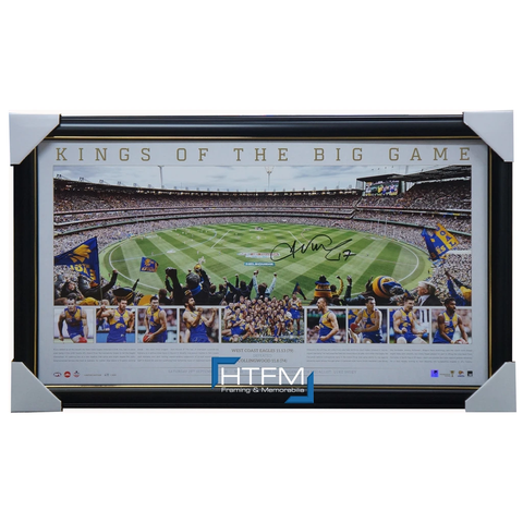 West Coast Eagles 2018 Premiership Signed Josh Kennedy Official Afl Panoramic Print Framed - 3495