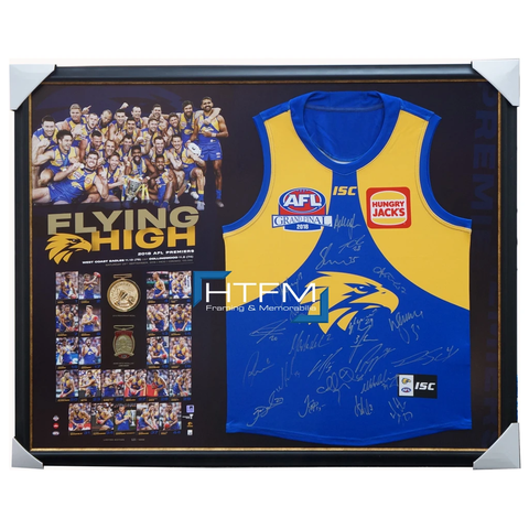 West Coast Eagles 2018 Premiership Signed Official Afl Jumper Framed - 3493