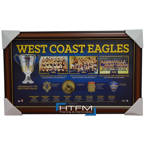 West Coast Eagles Historical Series Premiership AFL Licensed Print Framed - 1891