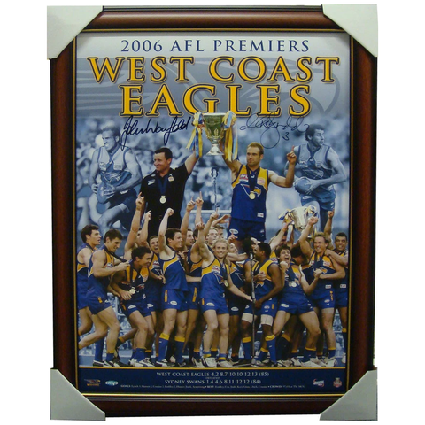 West Coast Eagles Signed 2006 Premiers Print John Worsfold & Chris Judd Framed - 2672