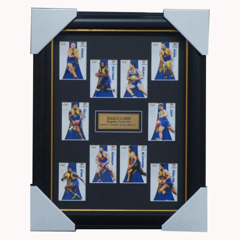 West Coast Eagles 2022 Select Card Team Set Framed Naitanui Sheed Shuey Kelly - 5046