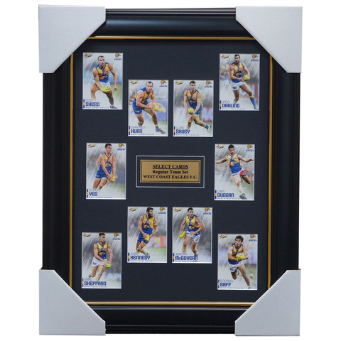 West Coast Eagles 2020 Afl Select Team Card Set Framed Kennedy Yeo Hurn Gaff  - 4015