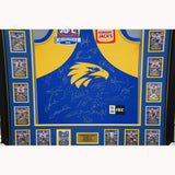 West Coast Eagles Team Signed 2018 Premiers Official AFL Jumper Framed With Premiership Cards - 3740