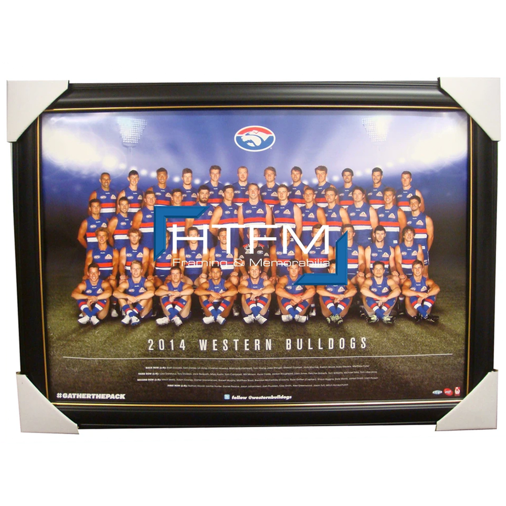 Western Bulldogs 2014 Team Print Framed Afl Official Licensed Griffen Boyd - 1756