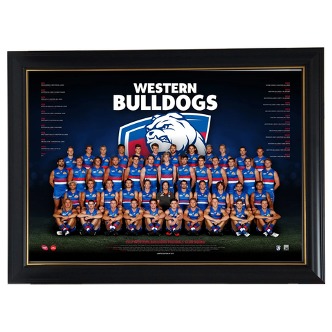 Western Bulldogs 2017 Afl Official Team Print Framed Bontempelli Stringer Boyd - 3038