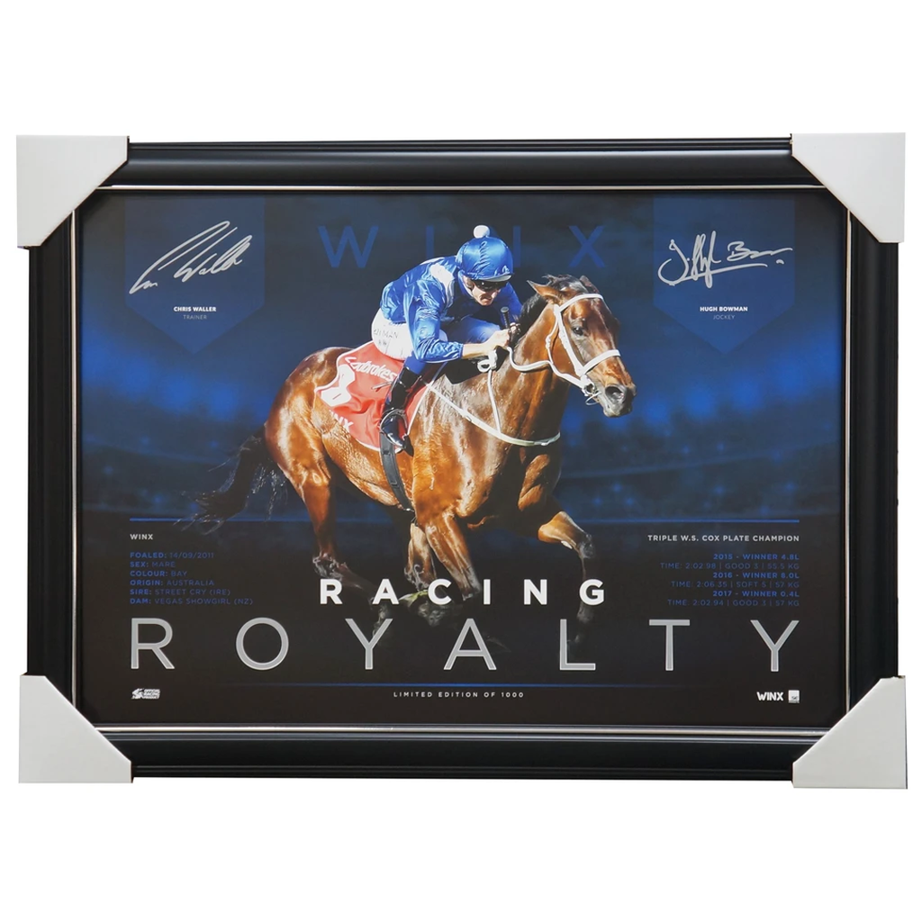 Winx 2017 Cox Plate Champion Dual Signed Official Print Framed Bowman Waller - 3245