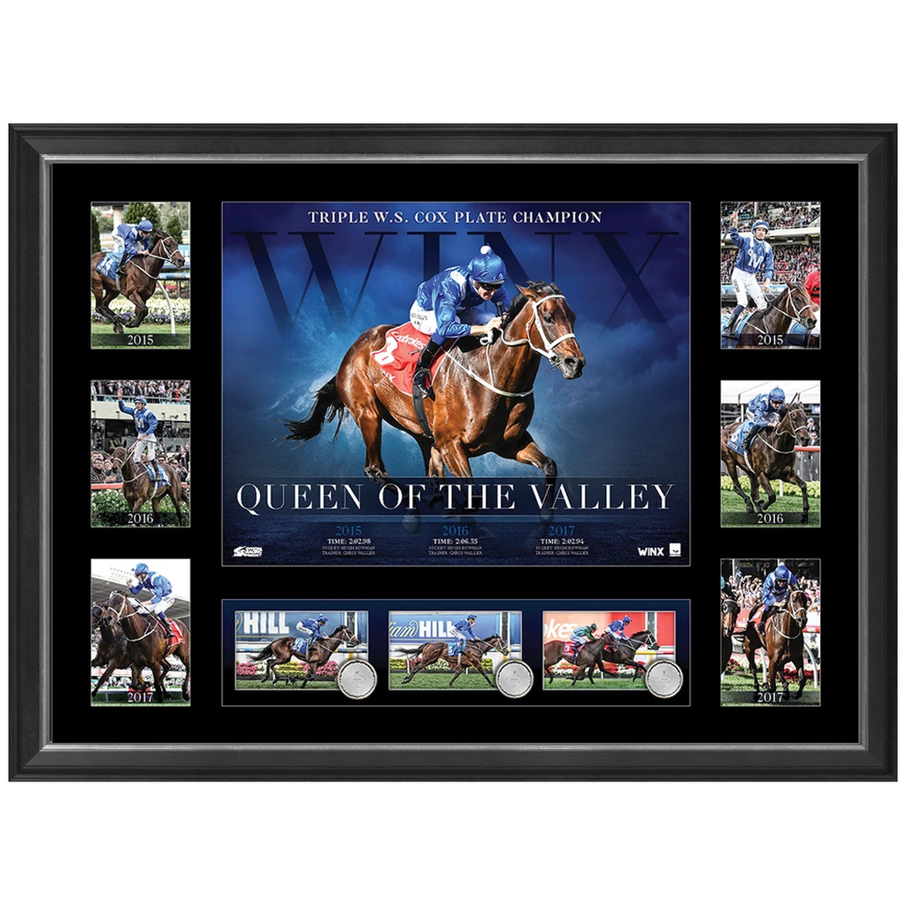 Winx 2017 Cox Plate Champion Official Deluxe Tribute Frame Triple Cox Plate Bowman Waller - 3226