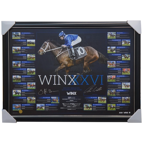 Winx Dual Signed 26 Wins Road to Record Official Lithograph Framed - 3960