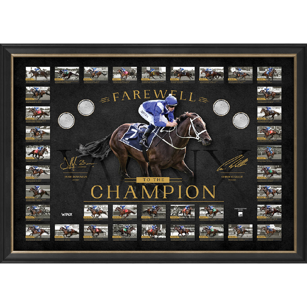 Winx "Farewell to the Champion" Limited Edition Signed Official Retirement Print Framed 37 Race Wins - 3665