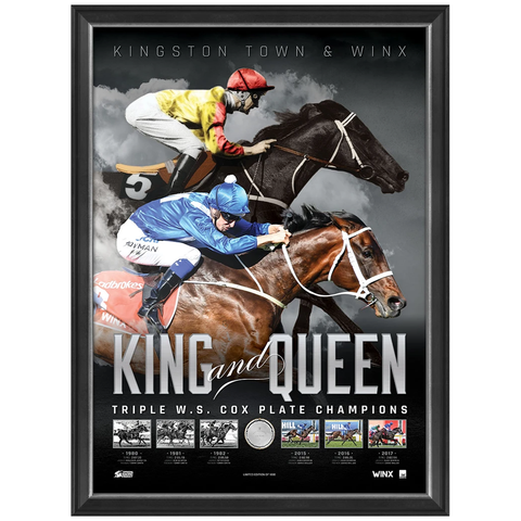 Winx & Kingston Town King & Queen Official Cox Plate Champion Print Frame 2017 Champion - 3222