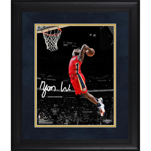 Highland Mint Zion Williamson New Orleans Pelicans NBA Player 13 x 13  Impact Jersey Framed Print