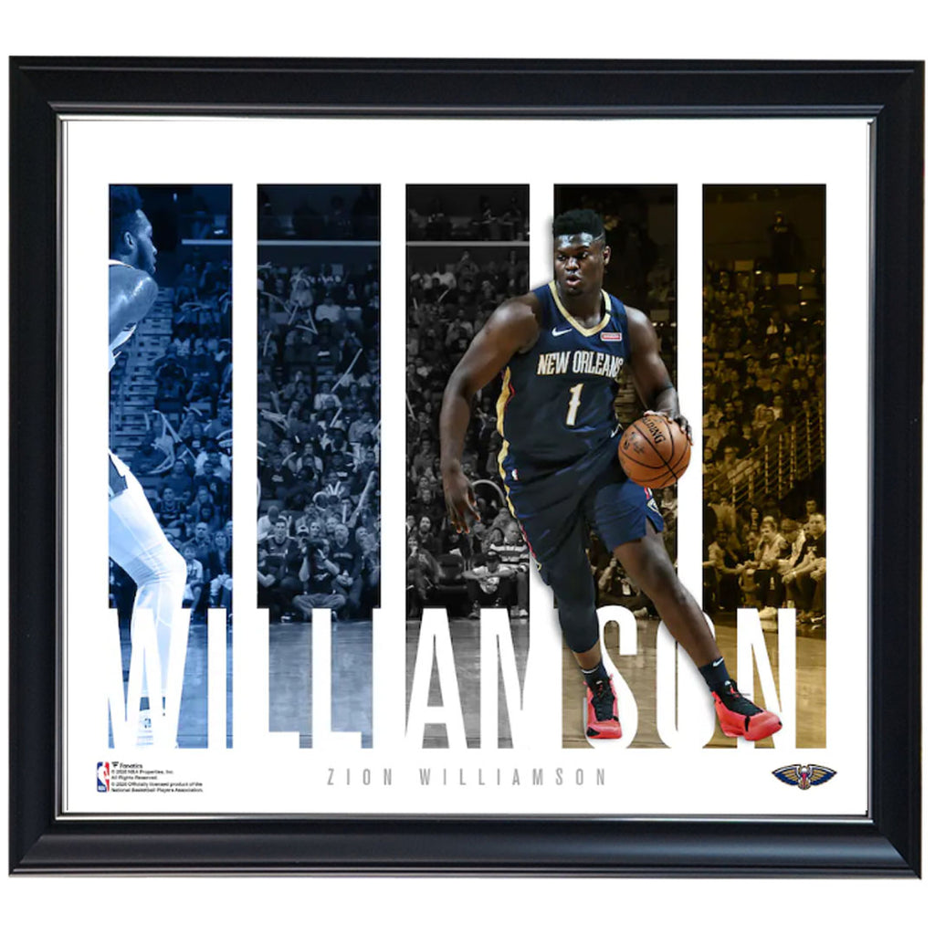 Zion Williamson New Orleans Pelicans Nba Photo Collage Official Nba Print Framed - 4472
