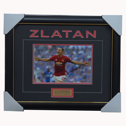 Zlatan Imbahimovic Signed Manchester United Photo Framed - 5017