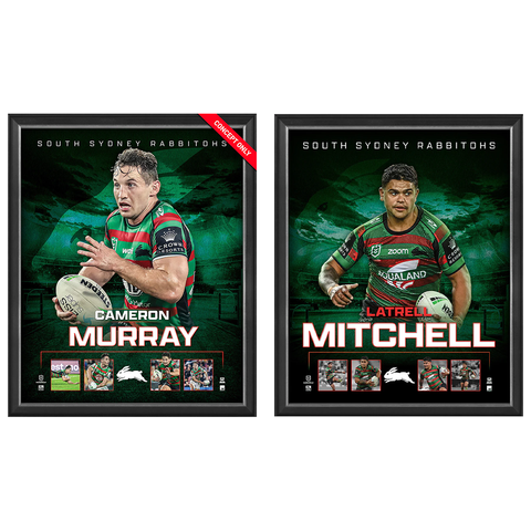 South Sydney Rabbitohs Package Official Licensed Nrl Prints Framed Murray Mitchell - 5438