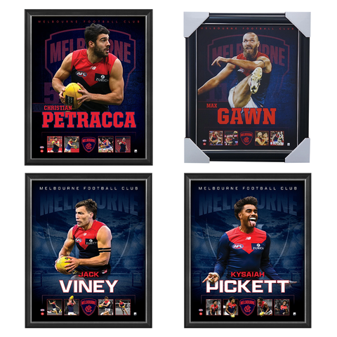 Melbourne Package Official Licensed Afl Prints Framed Gawn Petracca Pickett Viney - 4775