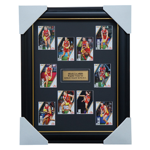 Gold Coast Suns 2023 Select Card Team Set Framed Miller Swallow Rowell - 5398