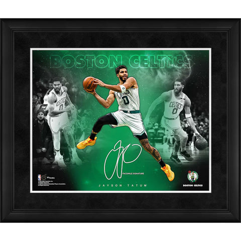 Jayson Tatum Boston Celtics Facsimile Signature Framed 16" x 20" Stars of the Game Collage - 5350