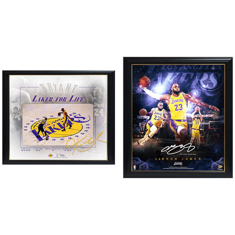 Lakers Package Official Licensed Nba Prints Framed Lebron Kobe - 4540