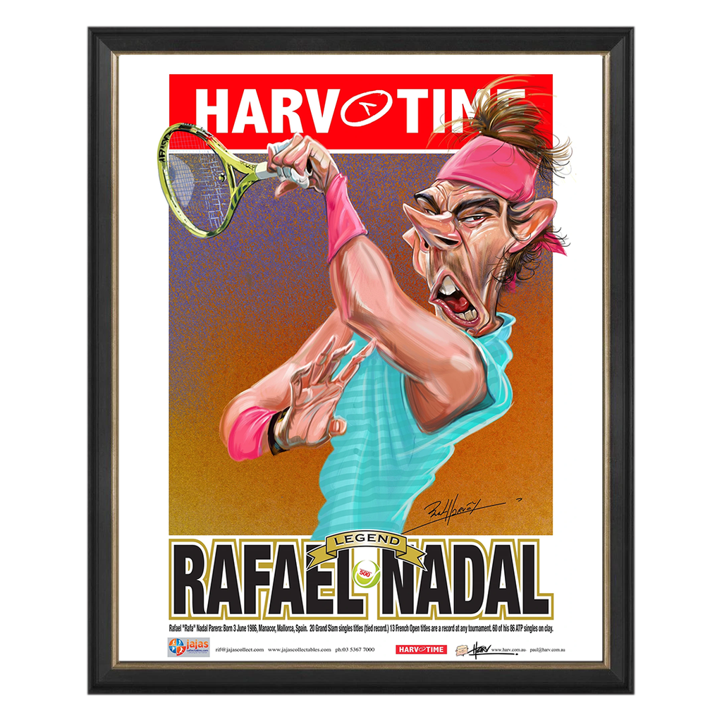 Rafael Nadal, Tennis, Harv Time Print Framed - 4820