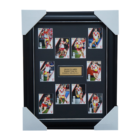 Sydney Swans 2023 Select Card Team Set Framed Franklin Heeney Papley Rampe - 5406