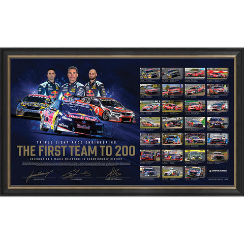 Triple Eight Race Engineering 'The First Team To 200' Signed Limited Edition Print Framed - 4627